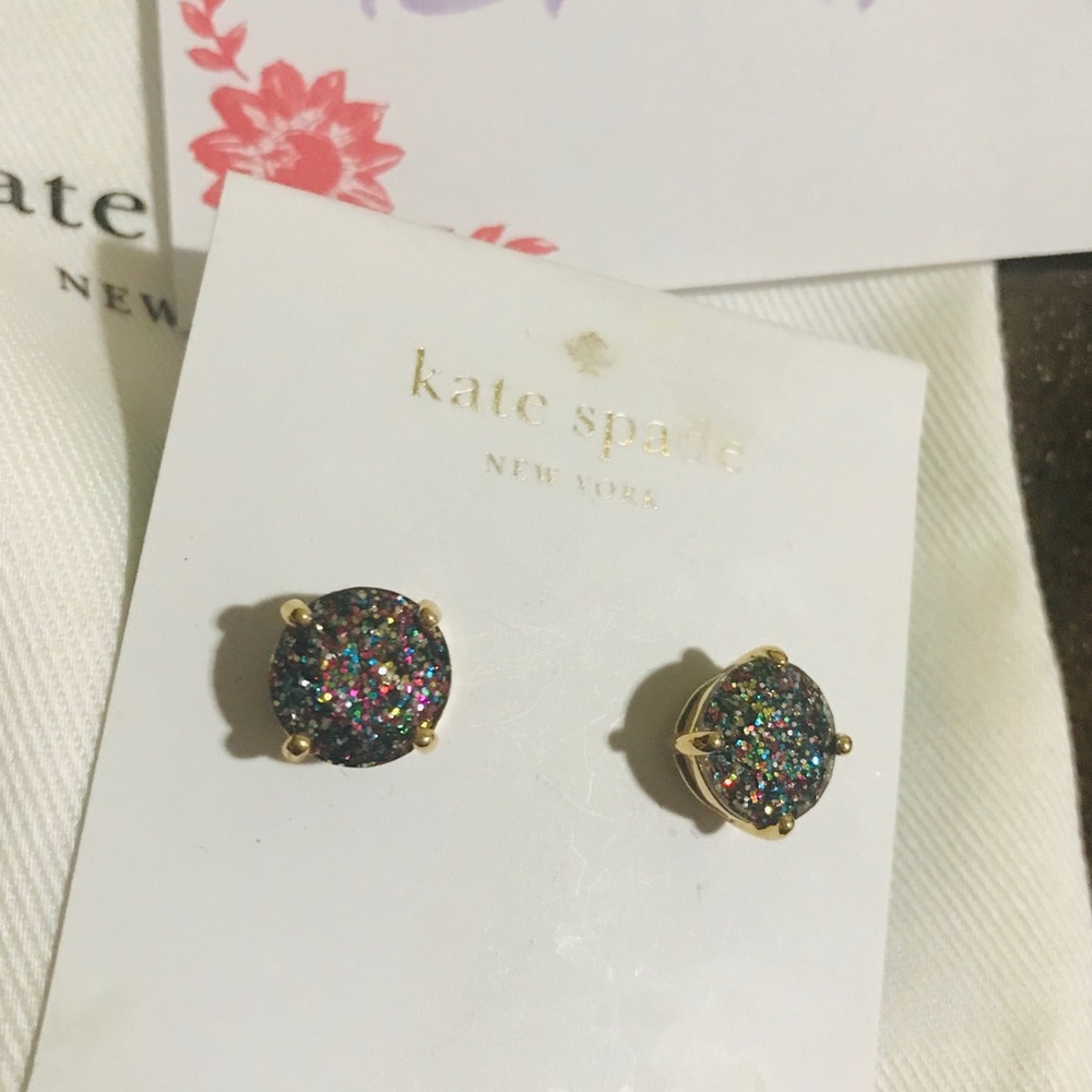 KATE SPADE NEW WITH TAGS BLACK GUMDROP EARRINGS
